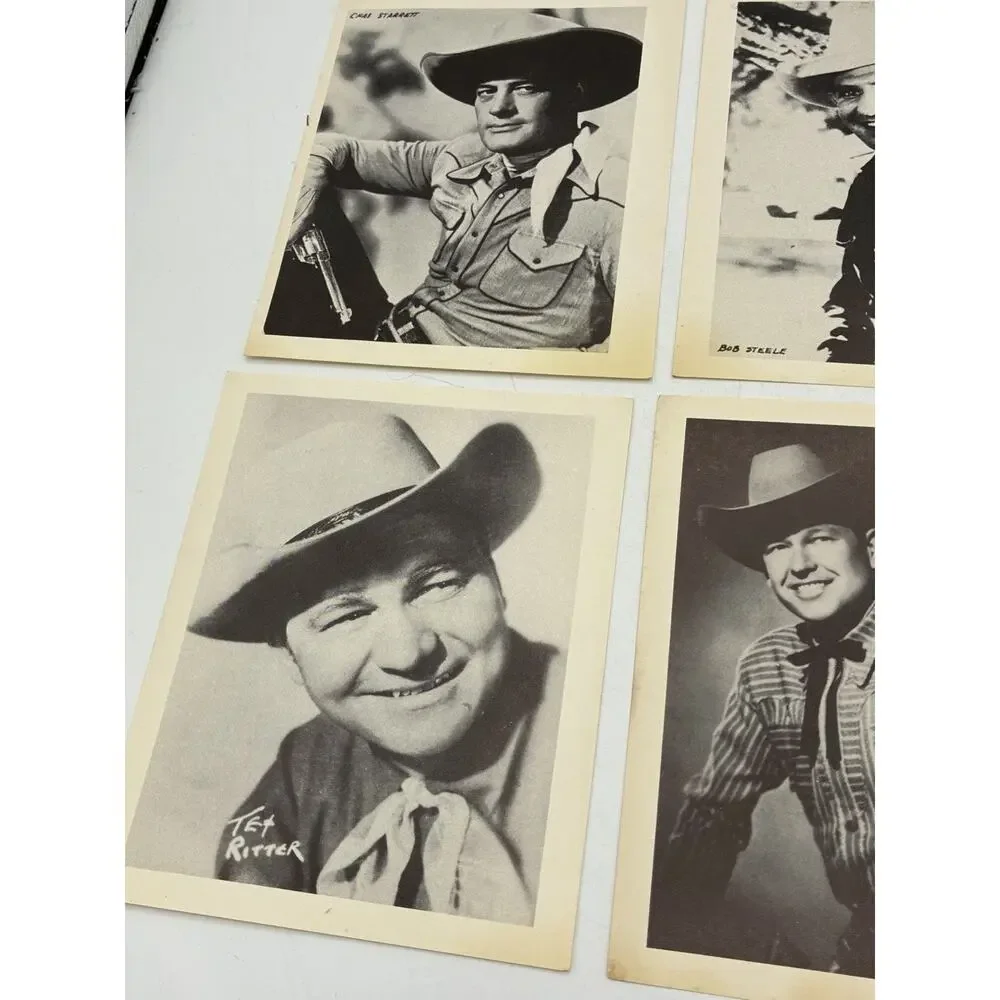 Vintage Western Arcade Exhibit Card Lot Photos 11 Classic Cowboy & Serial Stars